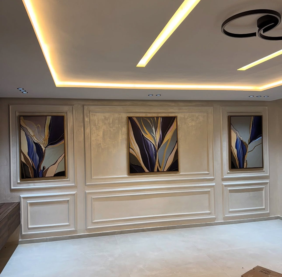 3 Tableaux Oeuvres evoquent des formes végétables